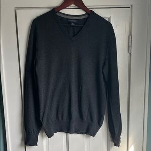 Banana Republic Charcoal V-Neck Sweater